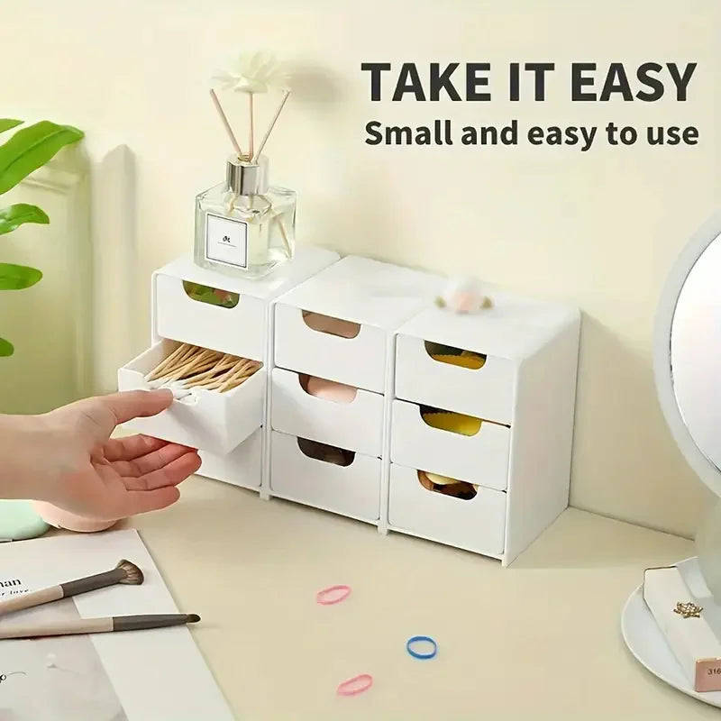 Organizador de cosméticos com 3 gavetas