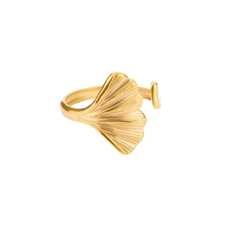 Anel feminino em aço inox 316L dourado