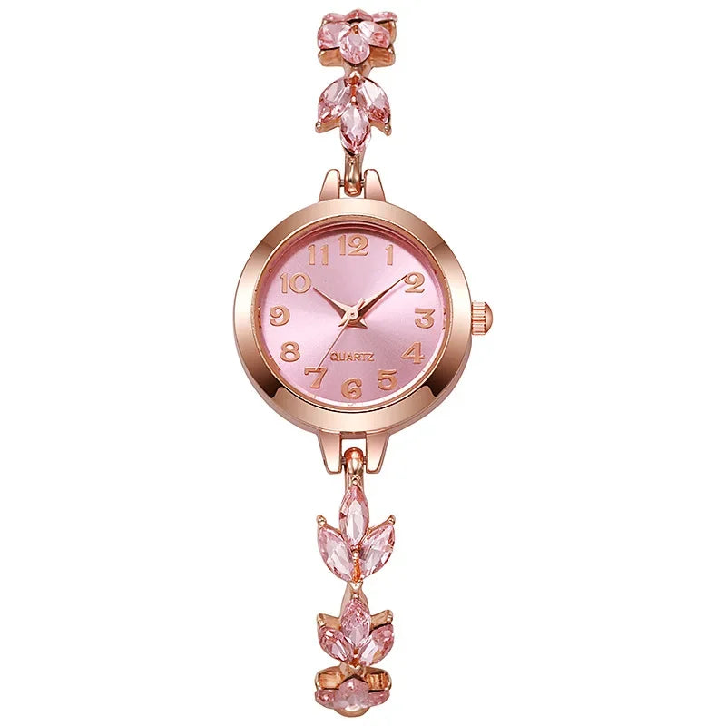 Relógio feminino pulseira com strass