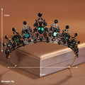 Tiara coroa barroca preta com cristais