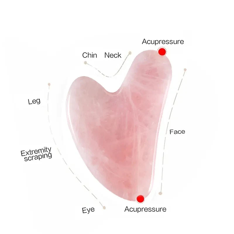 Placa gua sha de cera de abelha e pedra
