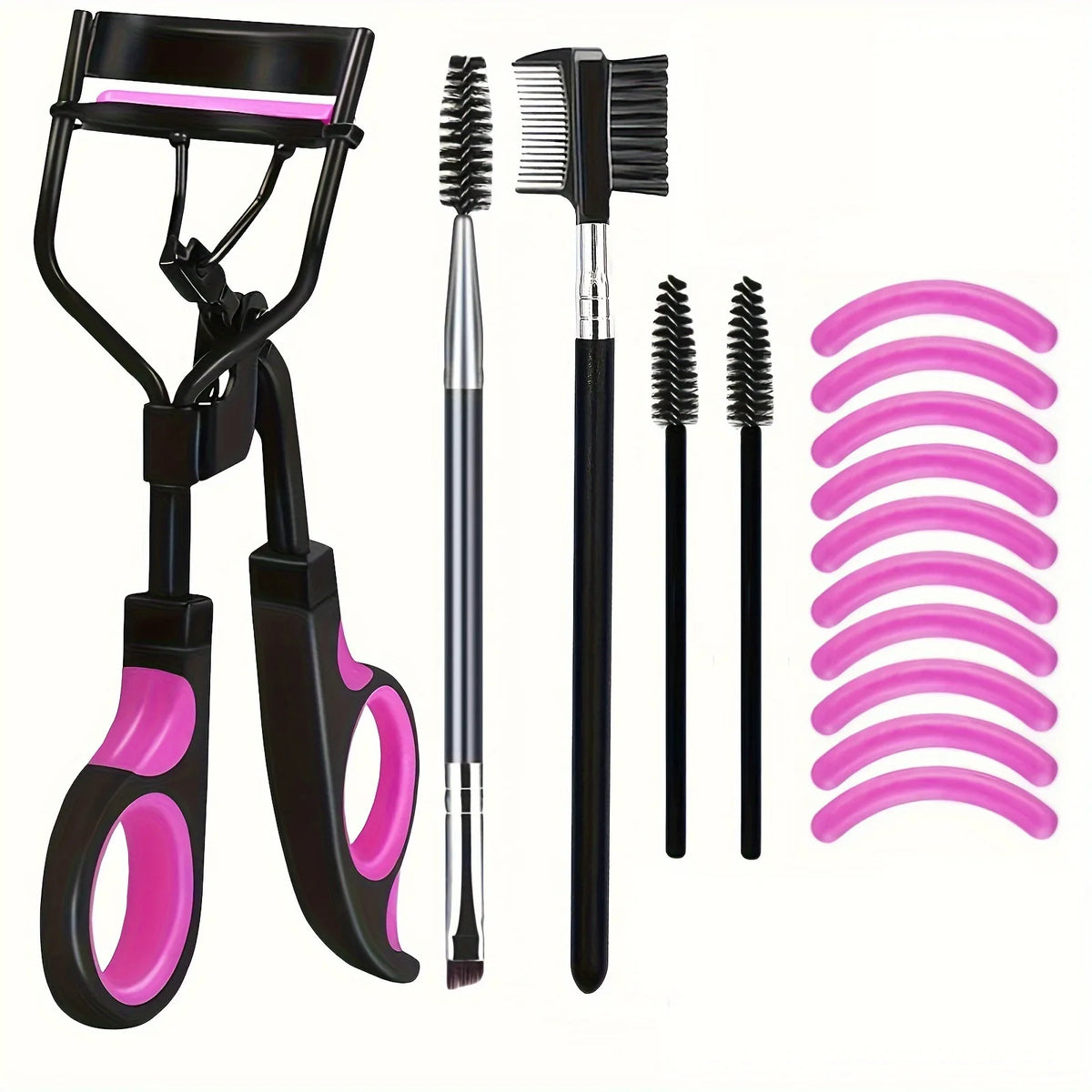 Kit curvex com pinça e escovinhas para cílios