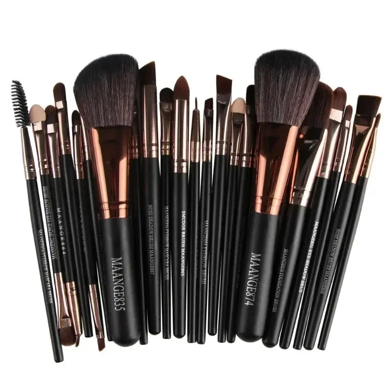 Kit de pincéis de maquiagem profissional com estojo (13 ou 22 peças)