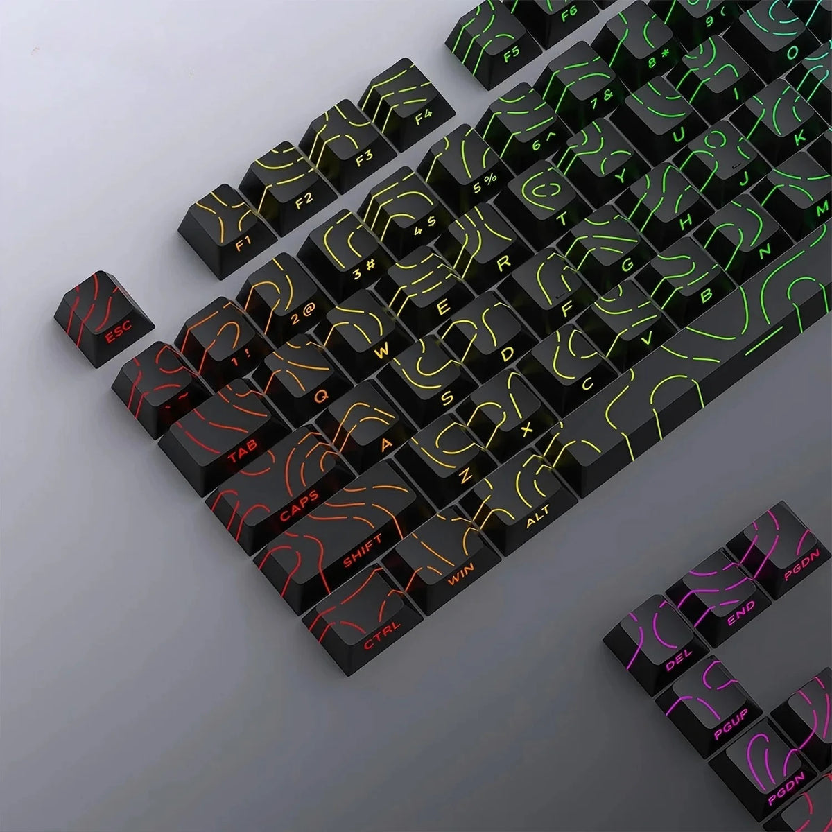 Kit de keycaps PBT para teclado mecânico