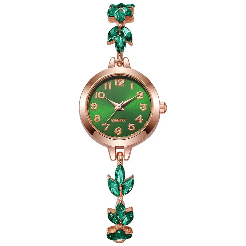 Relógio feminino pulseira com strass