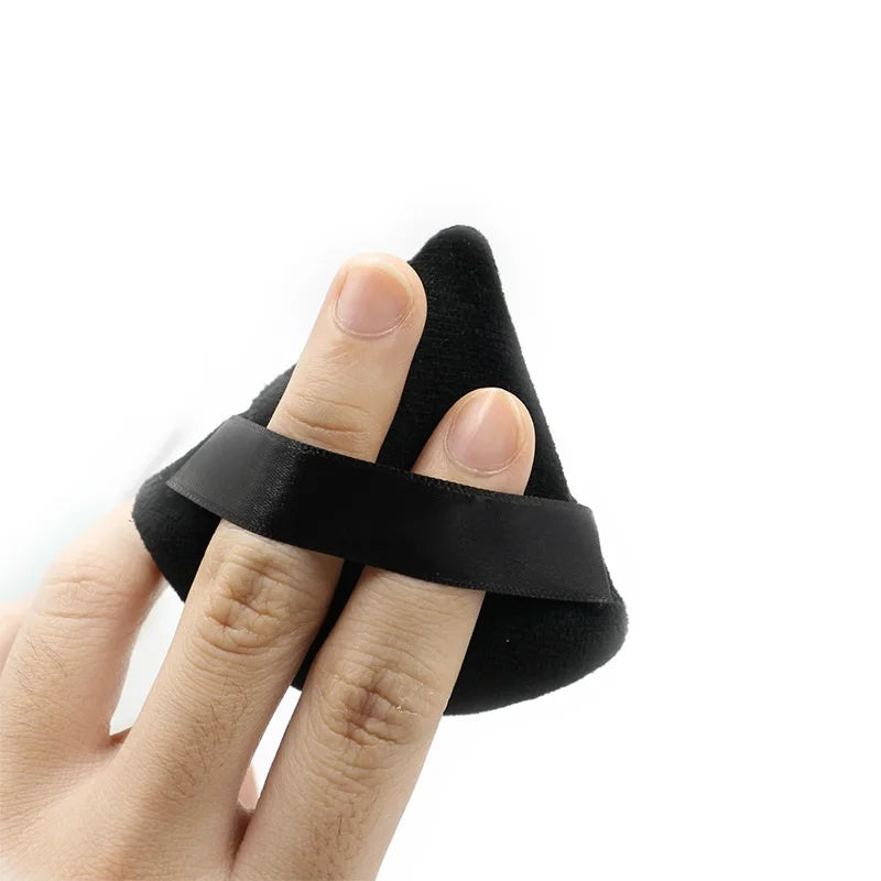 Mini puffs triangulares laváveis para maquiagem