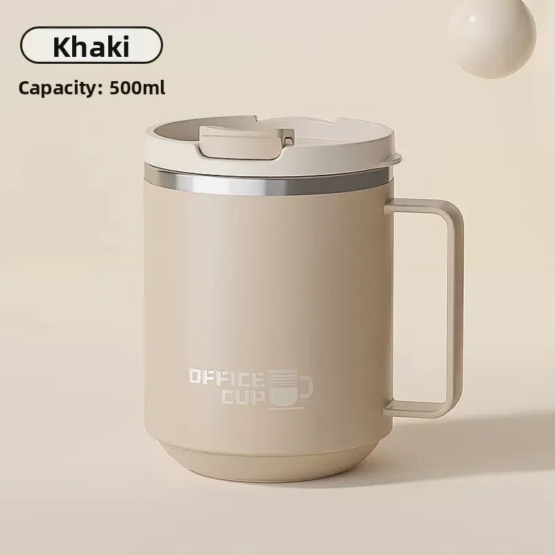 Caneca térmica de aço inox com tampa