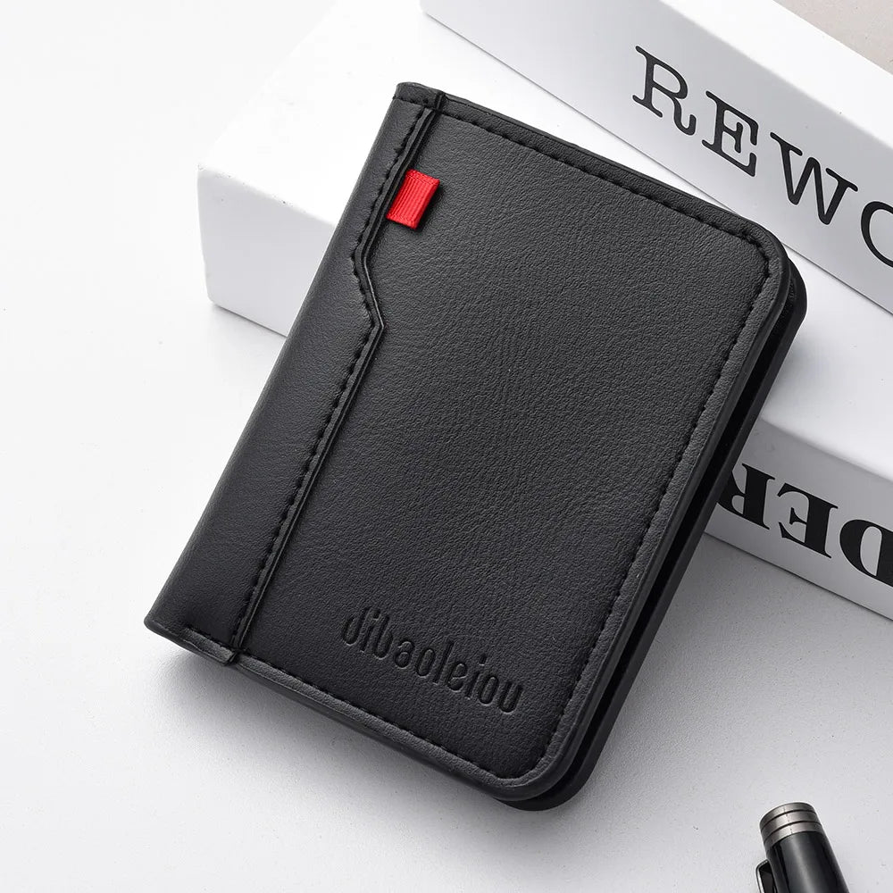 Carteira masculina mini vertical porta-cartões