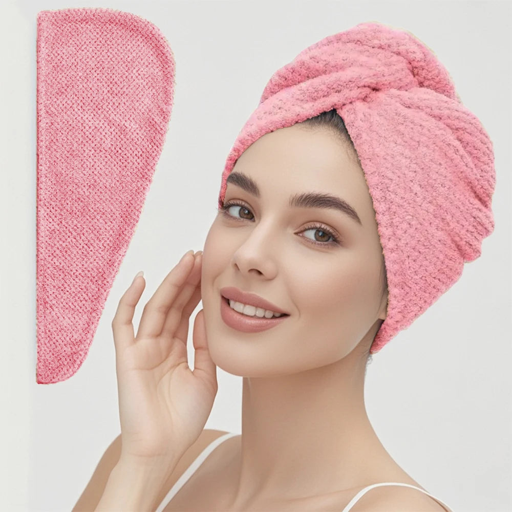 Toalha turbante texturizada para cabelo