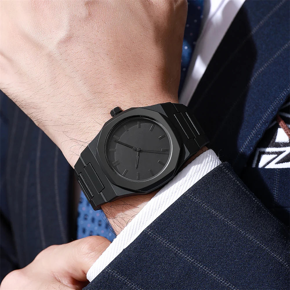 Relógio masculino de mostrador grande e pulseira de silicone