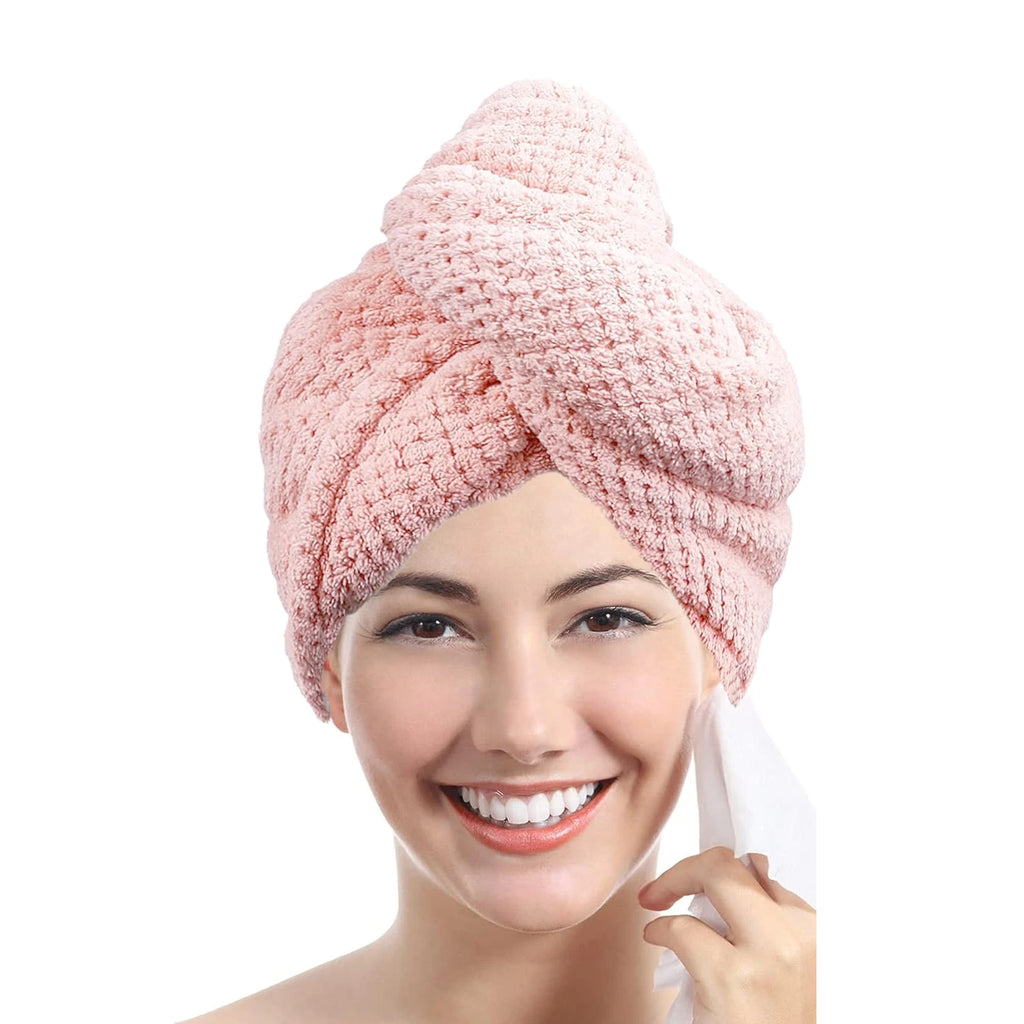 Toalha turbante texturizada para cabelo