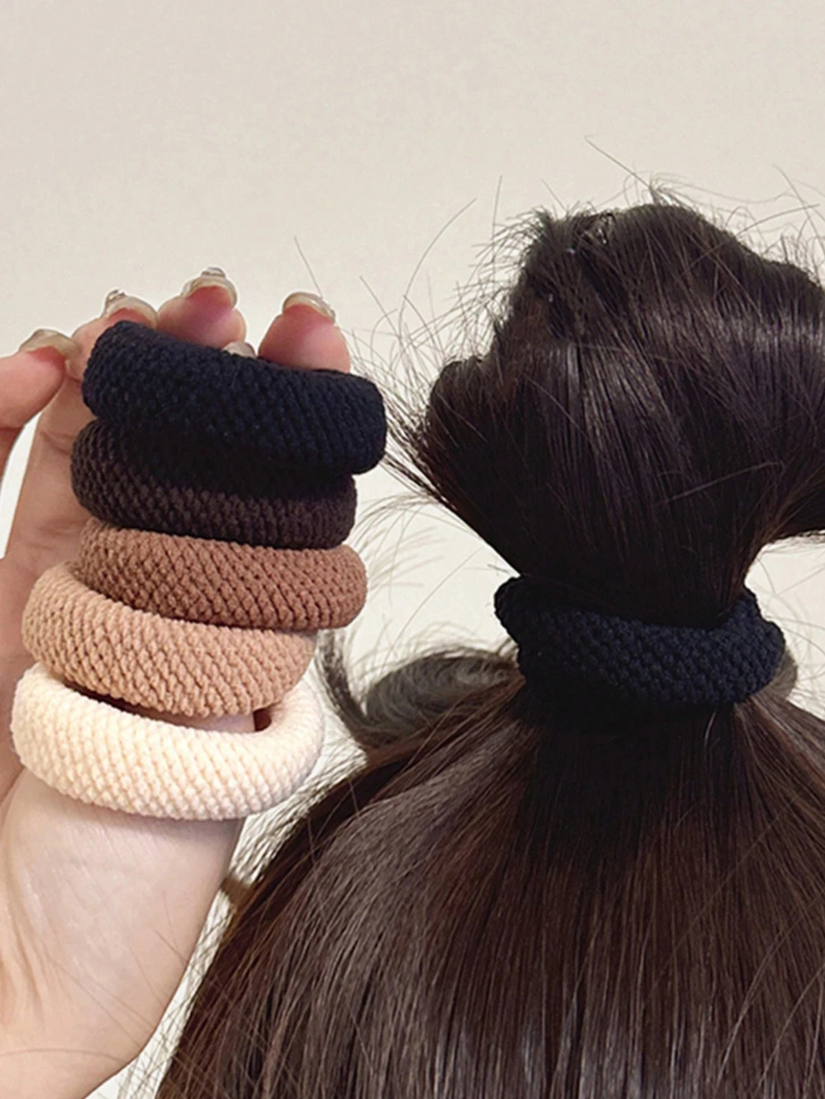 Kit de elásticos de cabelo scrunchie (5 ou 10 unidades)