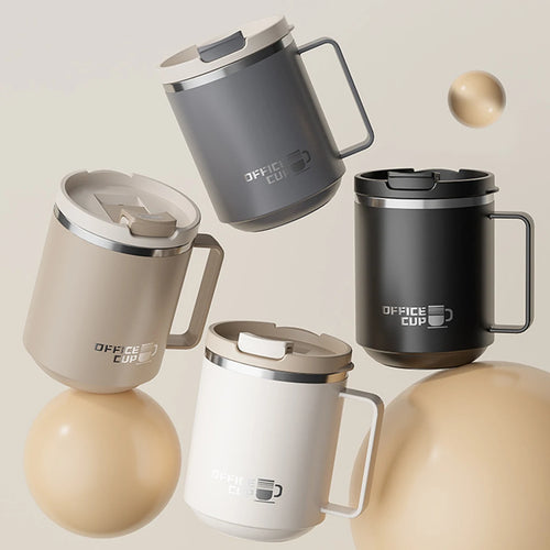 Caneca térmica de aço inox com tampa