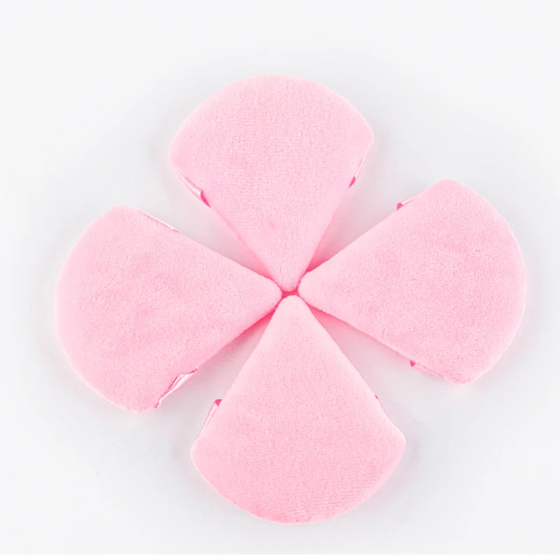 Mini puffs triangulares laváveis para maquiagem