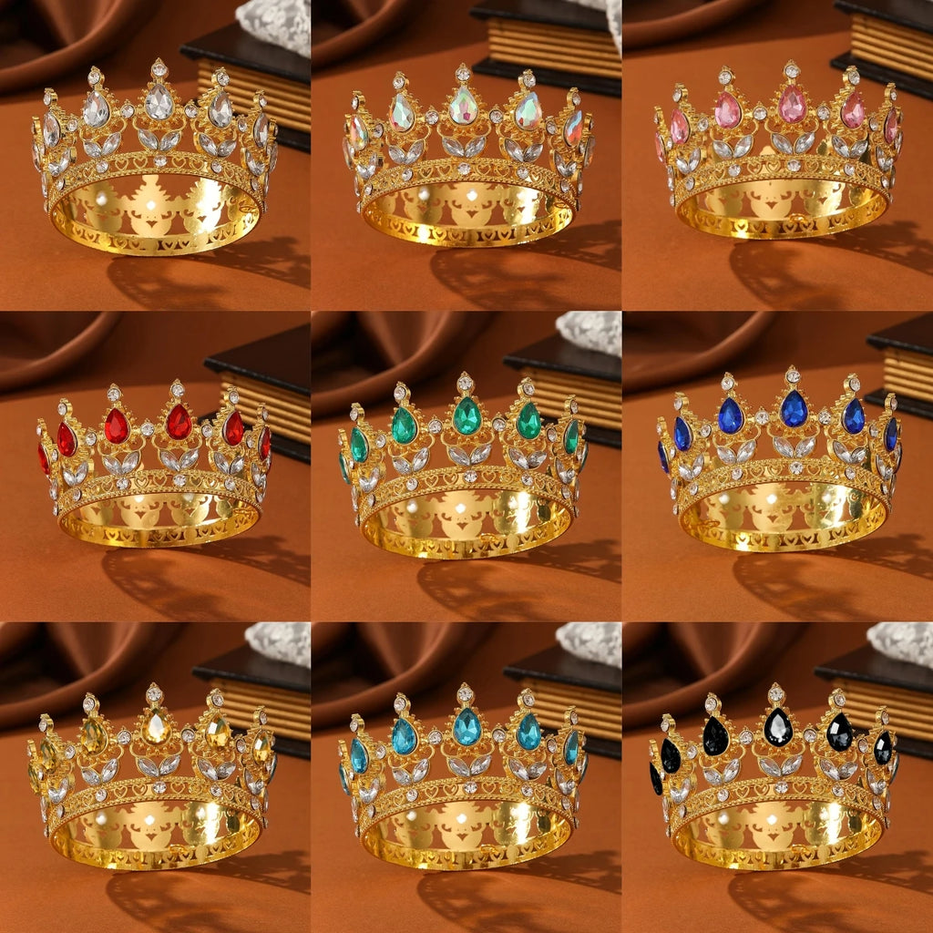 Tiara coroa barroca com cristais