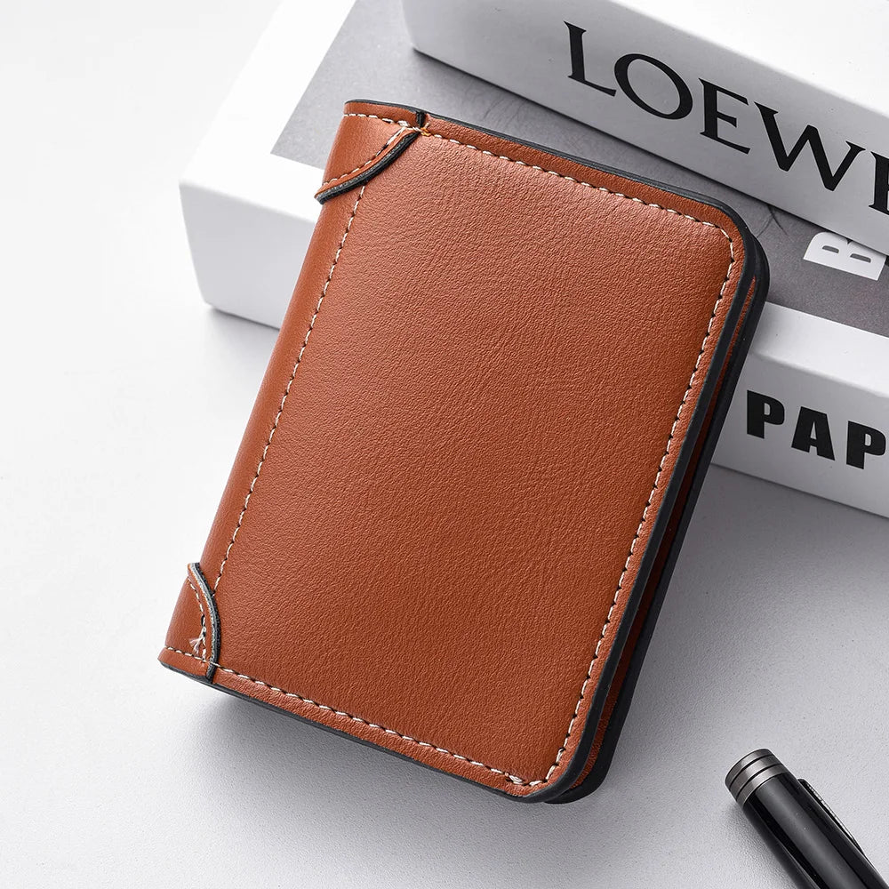 Carteira masculina mini vertical porta-cartões