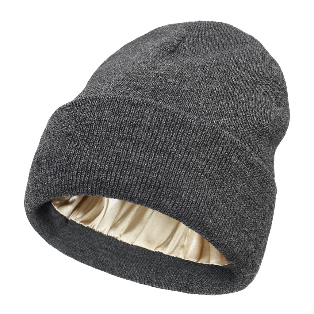 Gorro feminino forrado com cetim