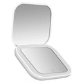 Espelho de bolso com luz LED e aumento 2x