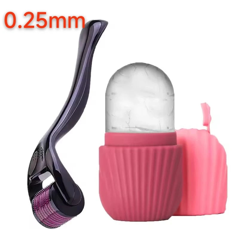 Rolo de gelo facial e gua sha (kit 1, 2 ou 3 peças)