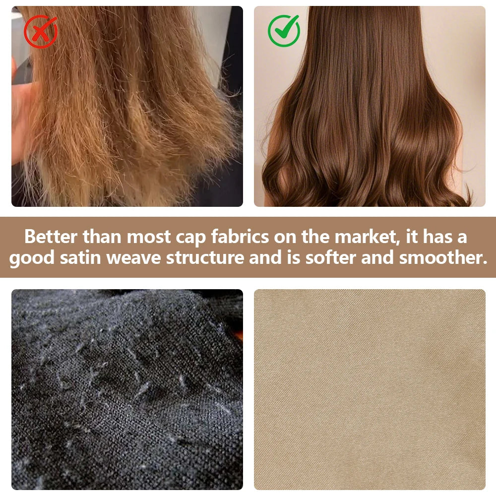 Touca de cetim para cabelo cacheado