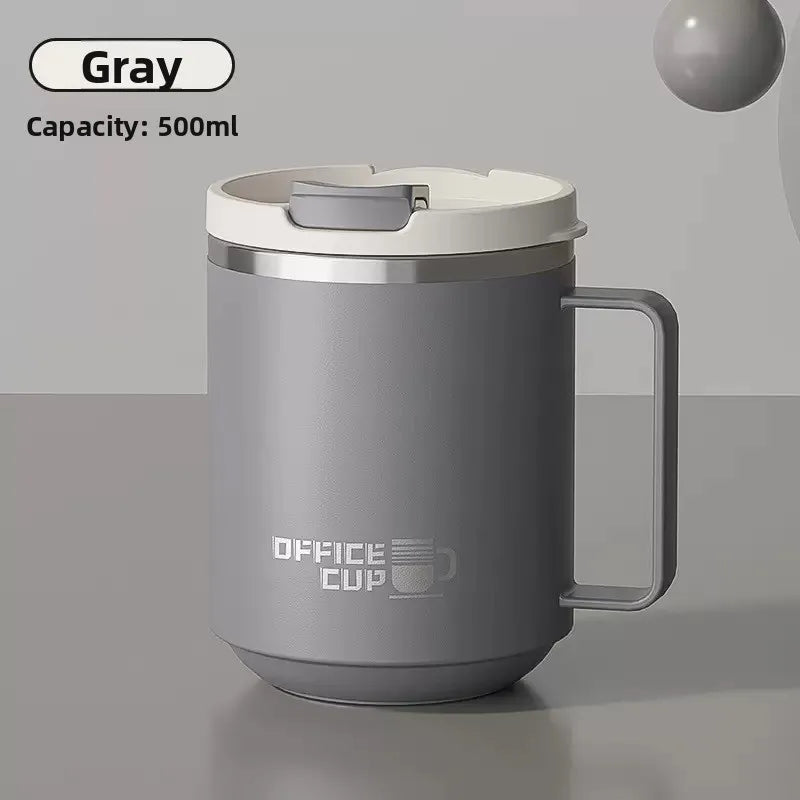Caneca térmica de aço inox com tampa