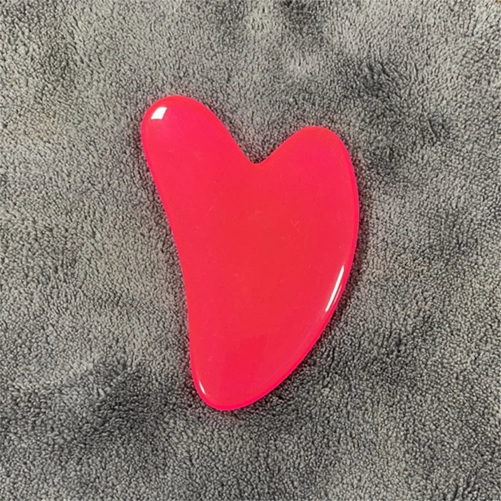 Placa gua sha de cera de abelha e pedra