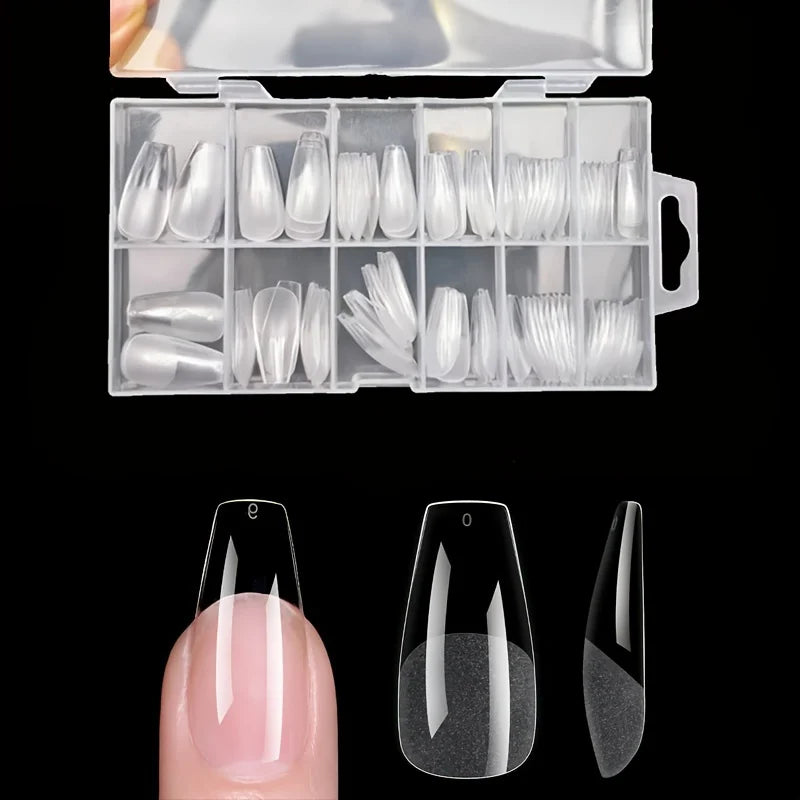 Kit 120 unhas postiças tips (vários formatos)