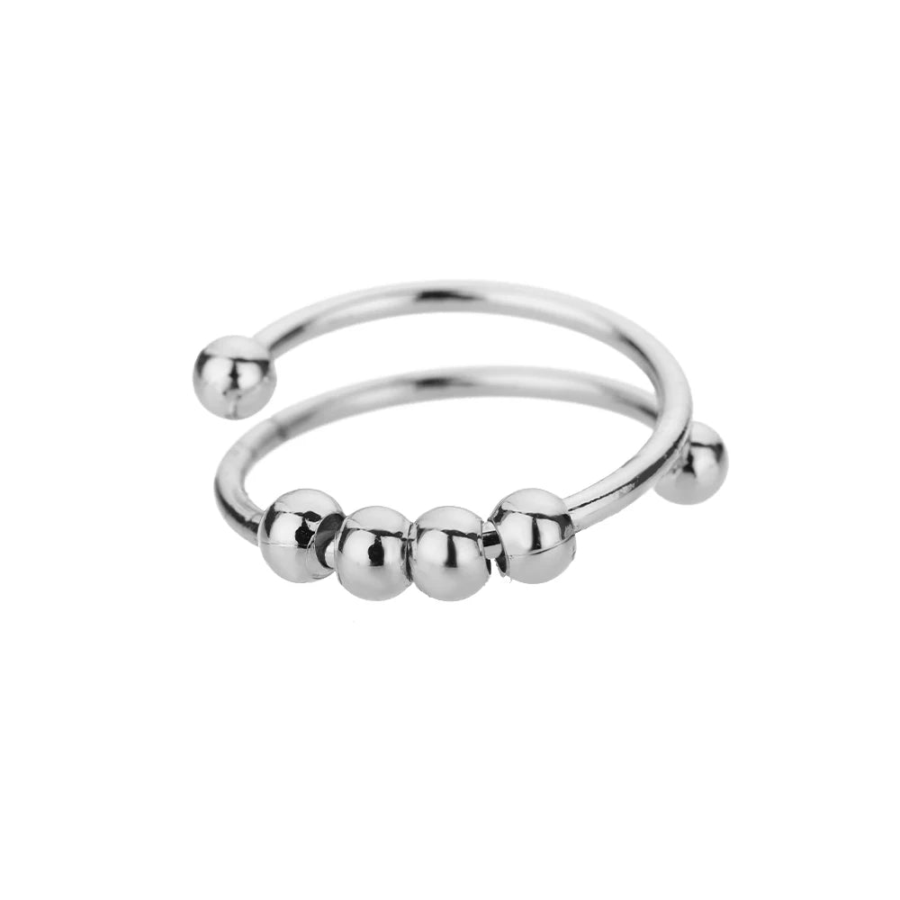 Anel feminino em aço inox 316L dourado