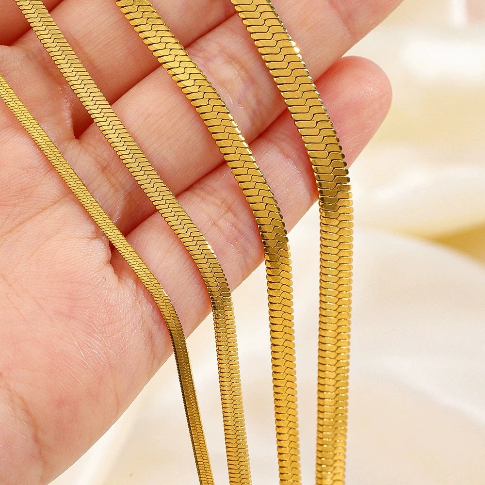 Corrente cordão de aço inox espinha de peixe