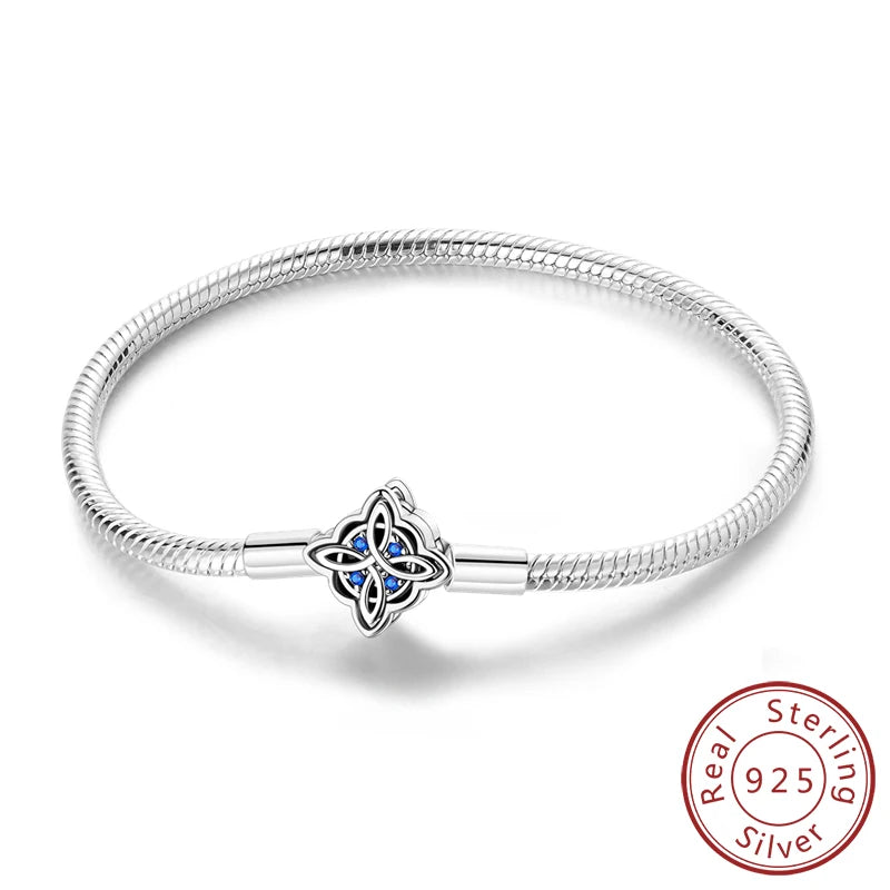Pulseira de berloques em prata 925 com corações