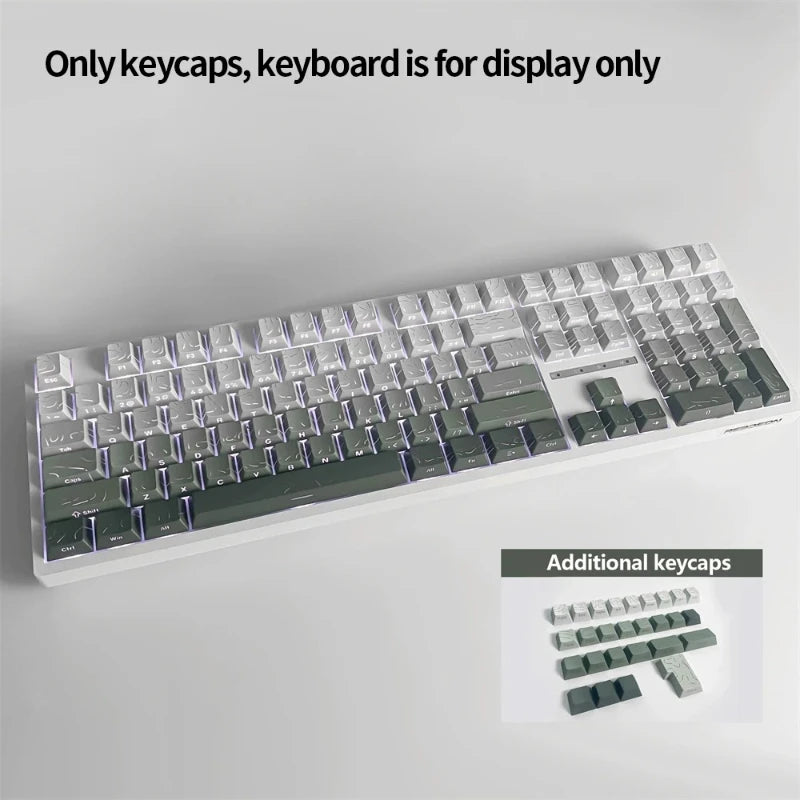 Kit de keycaps PBT com brilho lateral
