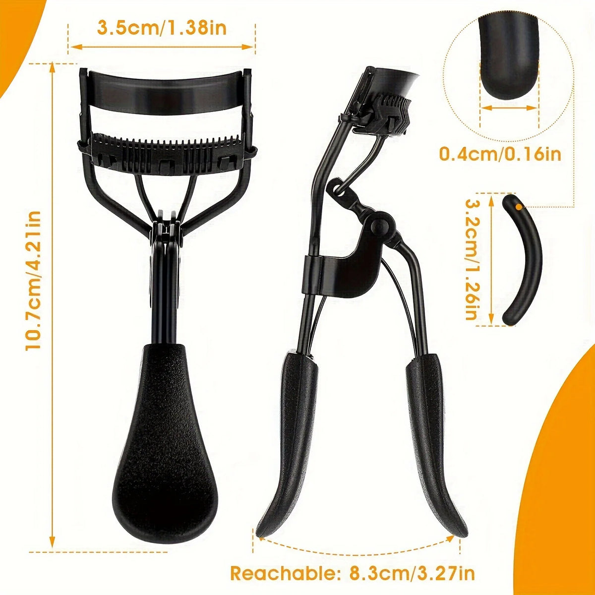 Kit curvex com pinça e escovinhas para cílios