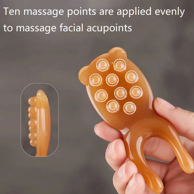 Rolo facial e gua sha de resina (1, 2 ou 3 peças)
