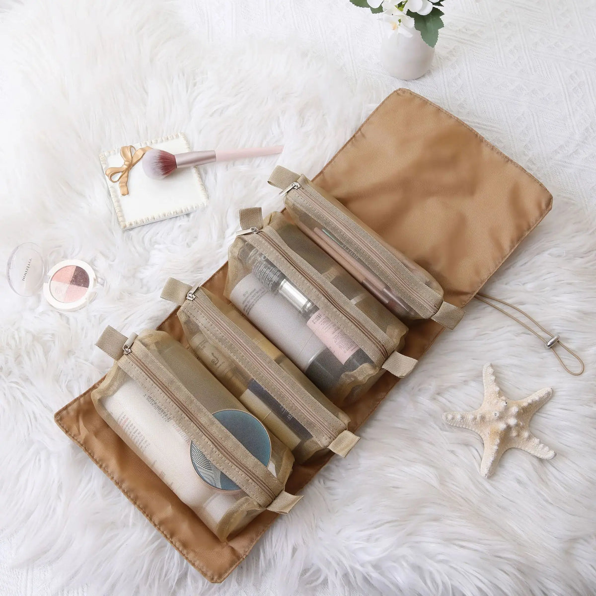 Necessaire de viagem 4 em 1 removível e impermeável