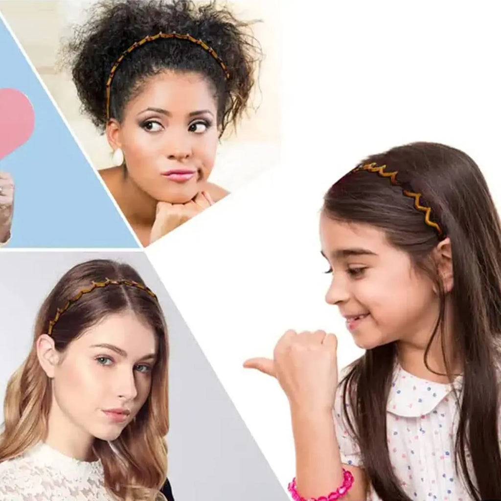 Tiara pente antiderrapante em U