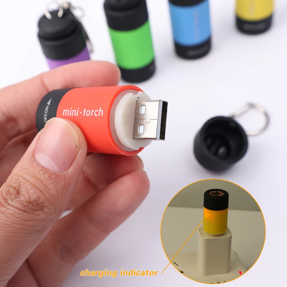 Mini lanterna LED chaveiro à prova d'água