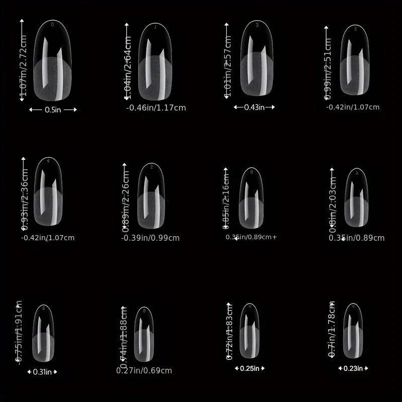 Kit 120 unhas postiças tips (vários formatos)