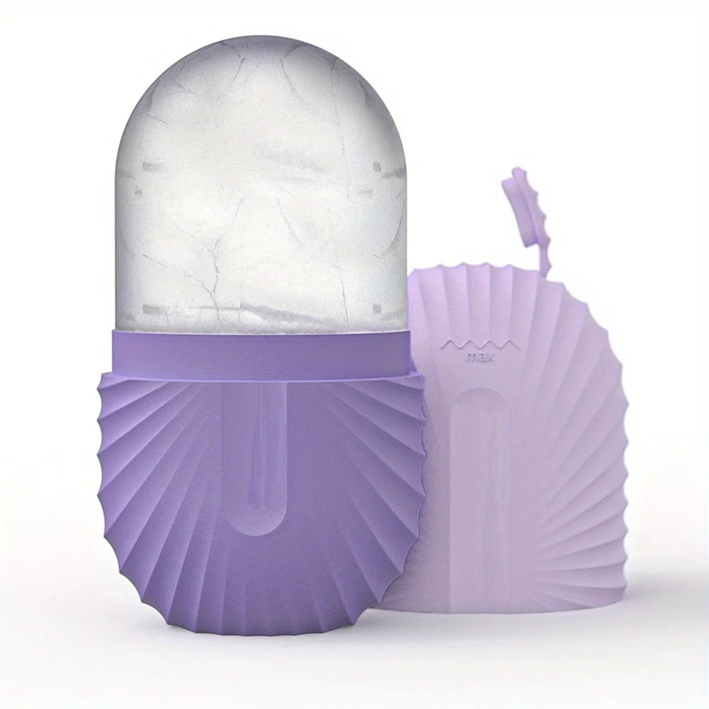 Rolo de gelo facial em aço inox com gua sha