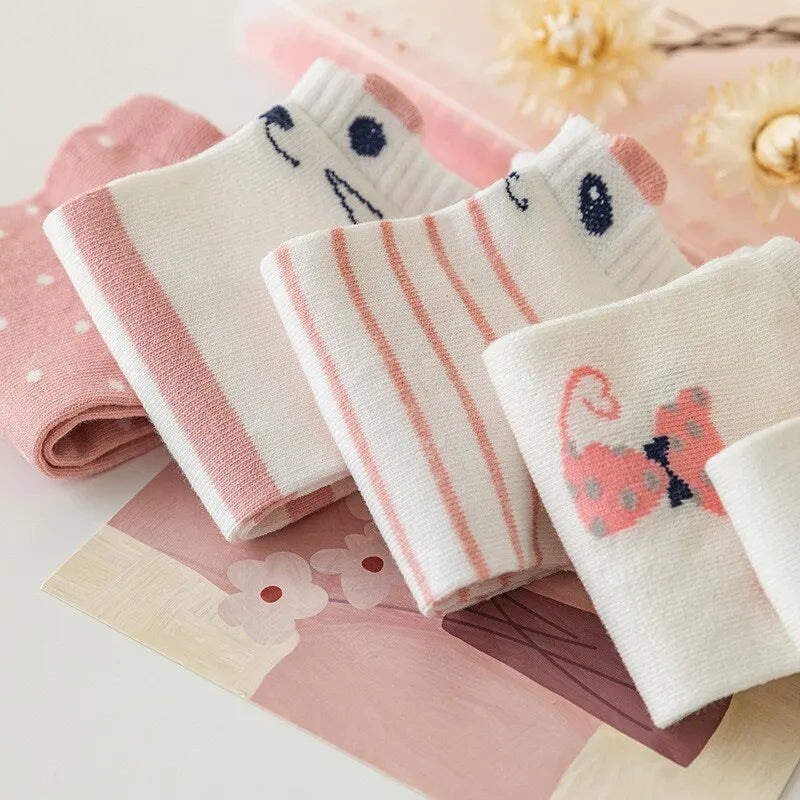 Kit de meias curtas de gatinho (5 a 20 pares)