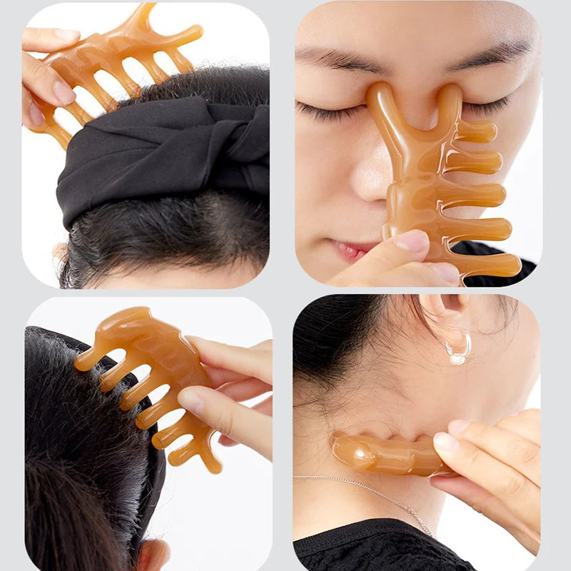 Rolo facial e gua sha de resina (1, 2 ou 3 peças)