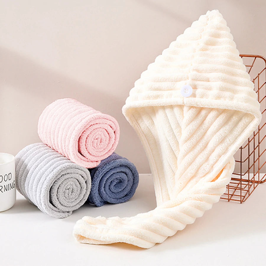 Touca de microfibra para secar cabelo