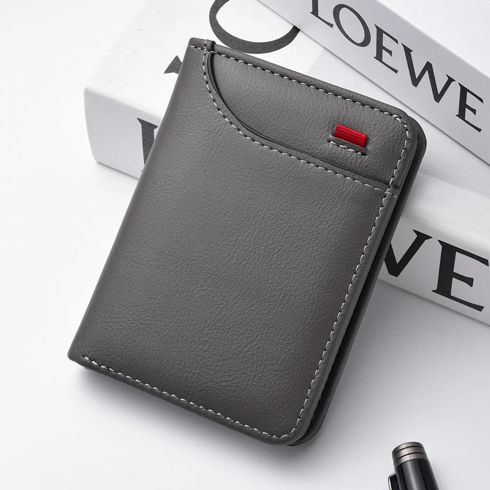 Carteira masculina mini vertical porta-cartões