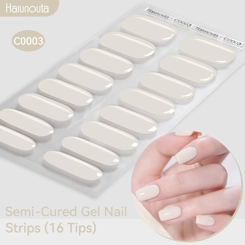 Adesivos de unha em gel semicurado (efeito aurora)