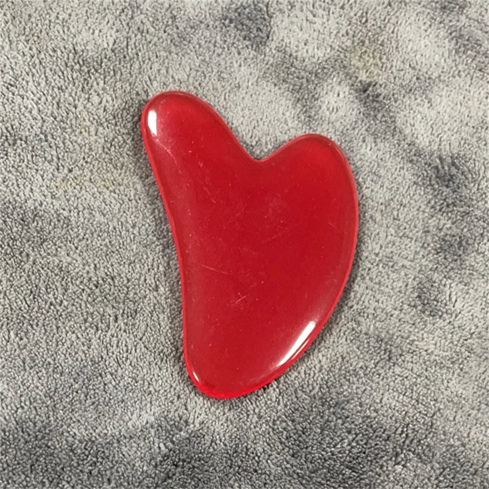 Placa gua sha de cera de abelha e pedra