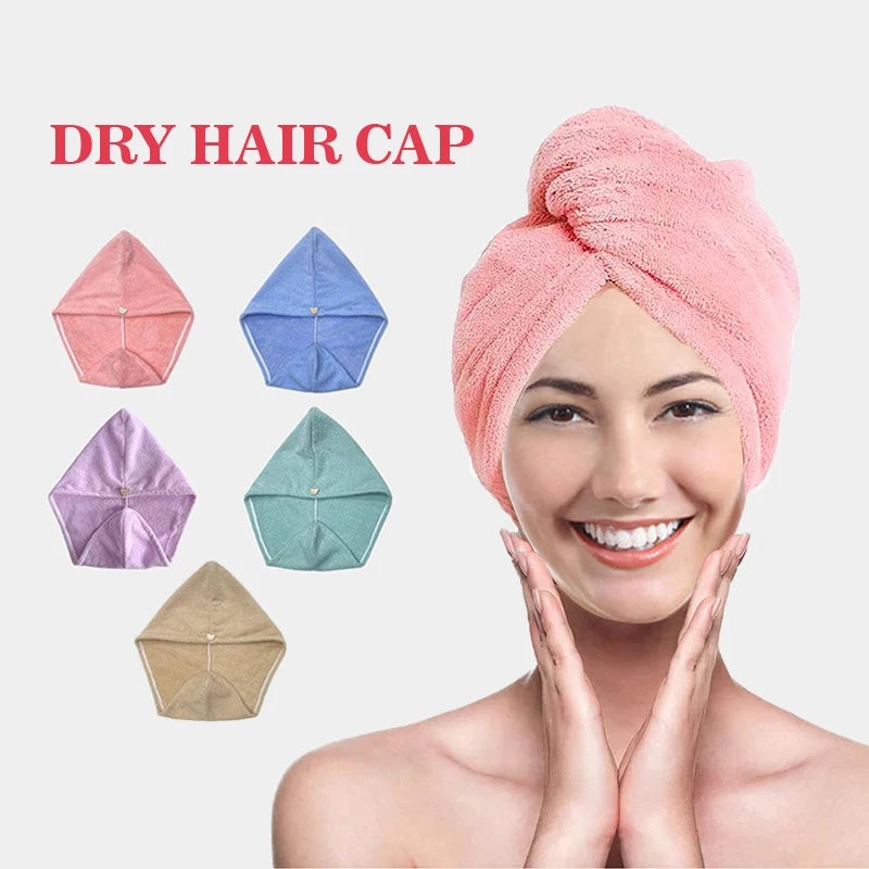 Toalha turbante de microfibra para secar o cabelo