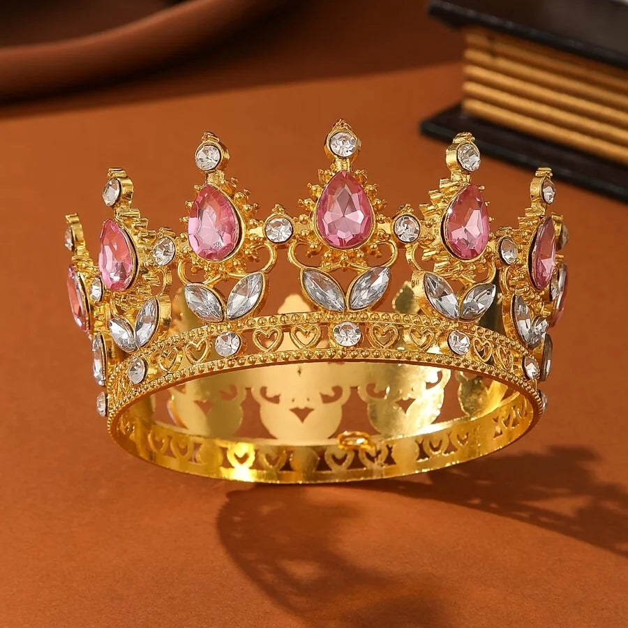 Tiara coroa barroca com cristais