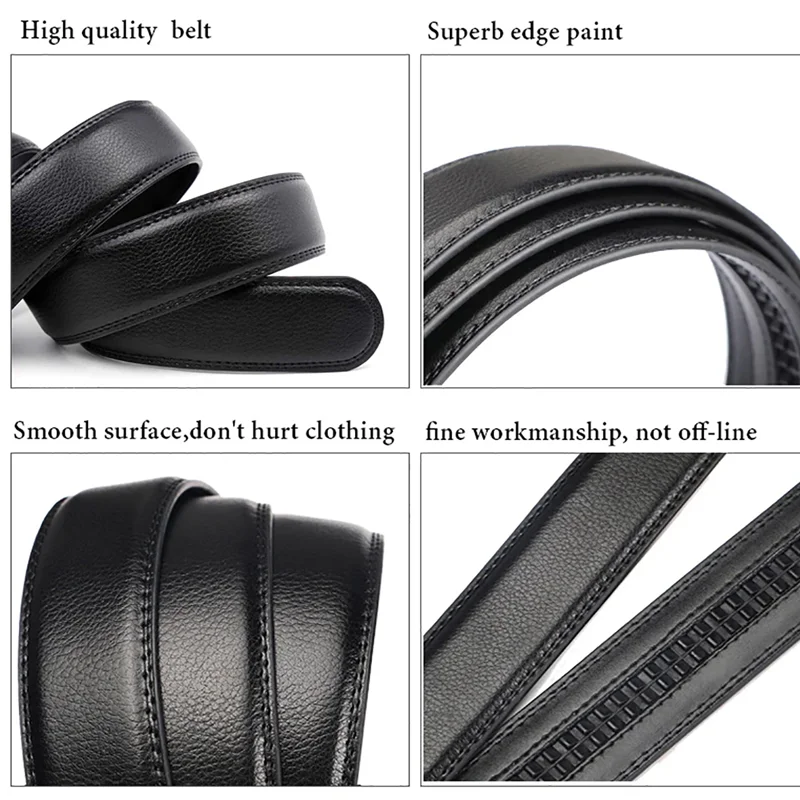 Cinto masculino preto com fivela automática