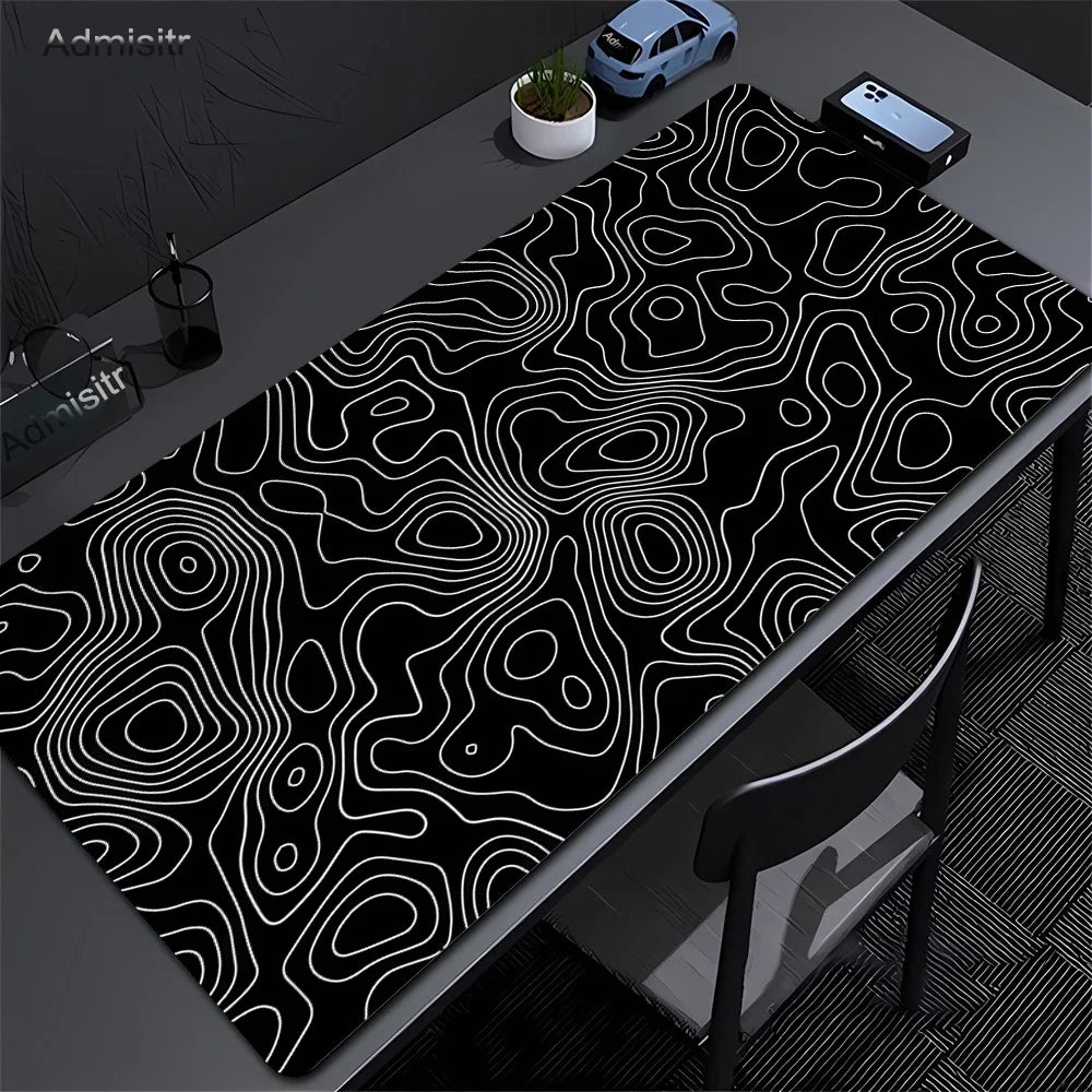 Mouse pad gamer grande estampa abstrata