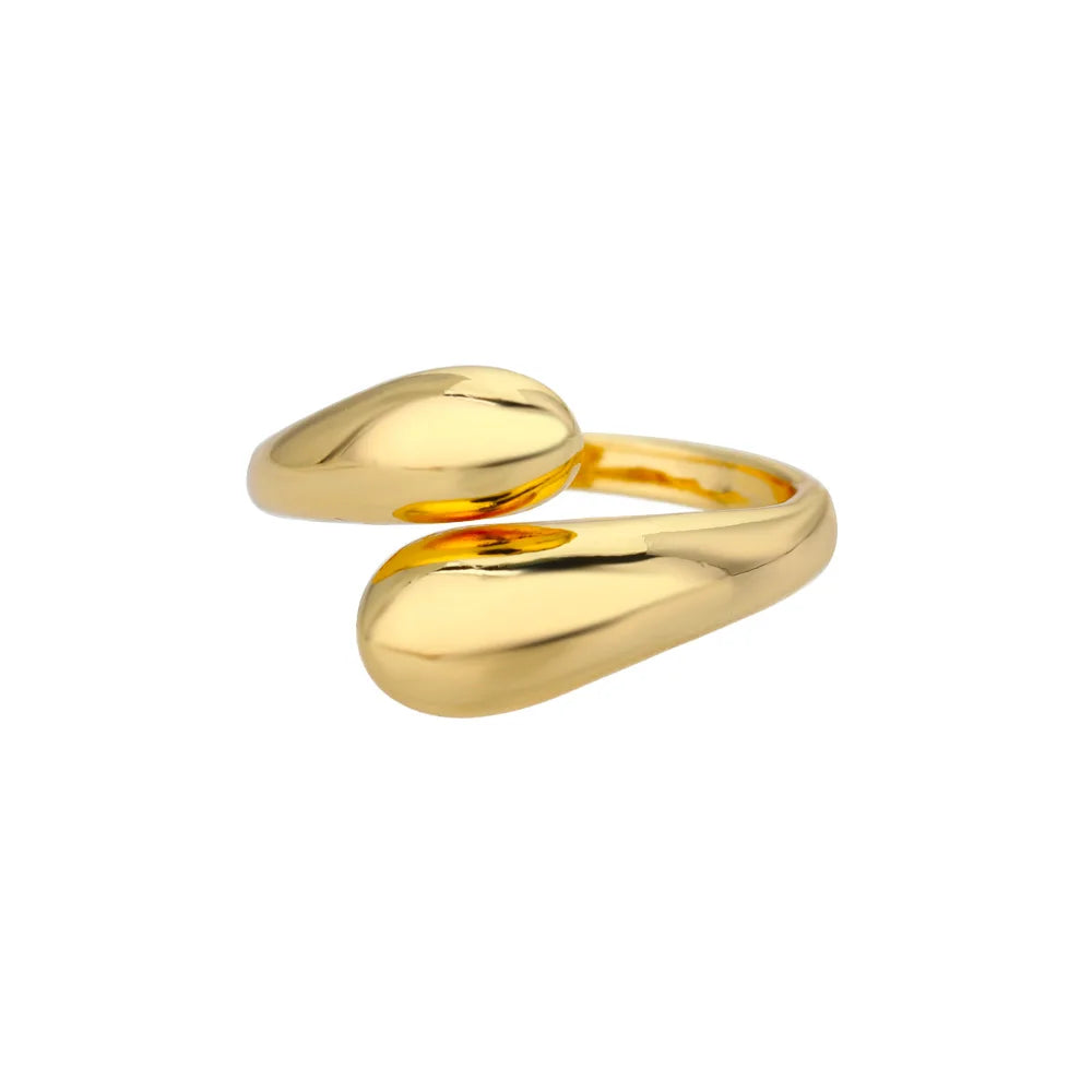 Anel feminino em aço inox 316L dourado