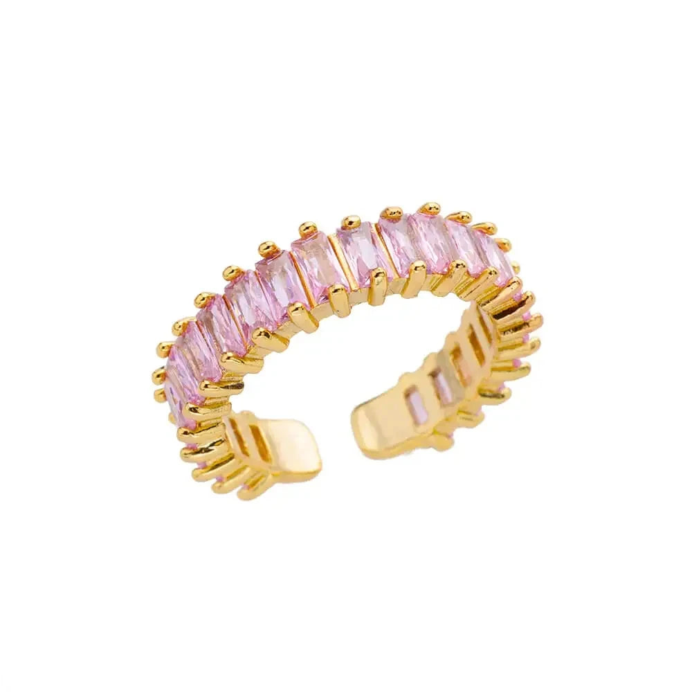 Anel feminino em aço inox 316L dourado